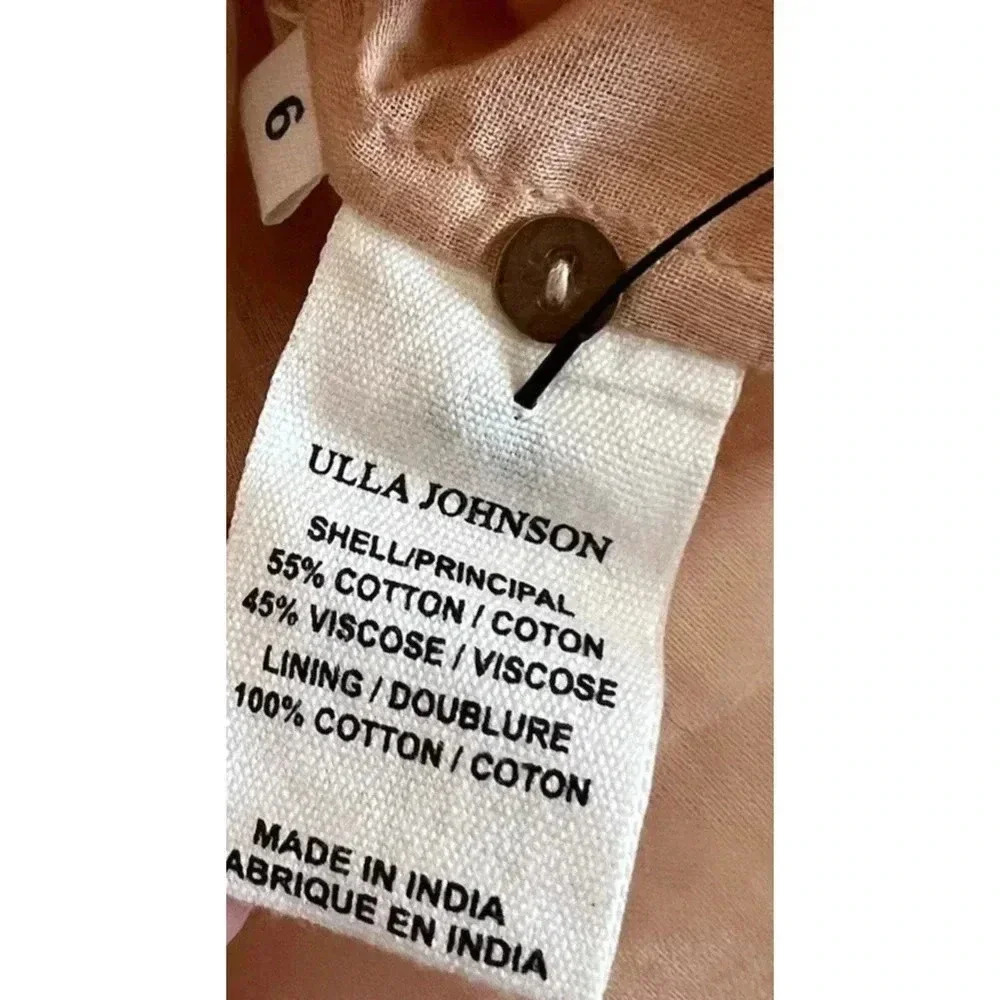 Ulla Johnson Jolie Ruffle Long Sleeve Mini Dress Womens Size 6 Eyelet Crochet - Picture 11 of 11